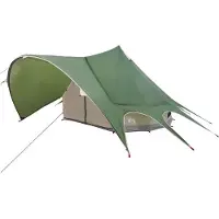 vidaXL Teepee Zelt für 3 Personen Grün und Grau 312 x 312 x 197 cm
