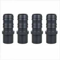 Haf 4x PVC Druckschlauchtülle mit 40mm x 40mm | Schlauchtülle x Klebestutzen | Schlauchverbinder aus grauem PVC-U | PN16 für Pool und Teich