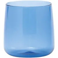 Zafferano 6er-Set No Ball Gläser aus mundgeblasenem Borosilikatglas, blau, elegantes und robustes Design für moderne und alltägliche Tische.