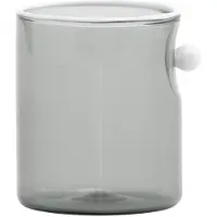 Zafferano Trinkgläser-Set, 4-teilig, Austernkollektion, mundgeblasenes Borosilikatglas mit opaken Perlmutt-Details, graue Farbe, modernes Design