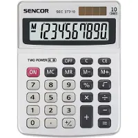 Sencor SEC 377/10, Tasche, Einfacher Taschenrechner, 10 Ziffern, 1 Zeilen, Batterie/Solar, Wei?