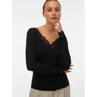 Vero Moda Skye Langarm-t-shirt Mit V-ausschnitt