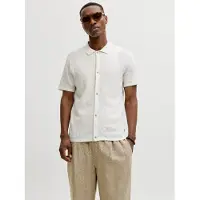 Jack & Jones Strickpullover "JJEGEORGE KNIT SHIRT SS SN" mit Polokragen