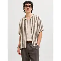 Jack & Jones Kurzarmhemd "JJEJEFF RESORT STRIPE SHIRT S/S SN" Viskose, loose fit