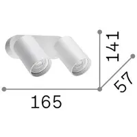 Ideal Lux Wandstrahler Dynamite Round schwarz 16,5 cm 2-flg., schwarz, für Wohn- / Esszimmer, Metall, Modern, Strahler