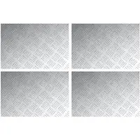 vidaXL Treppe Tritt Rechtwinklig 4 pcs Silber 60 x 40 cm Aluminium