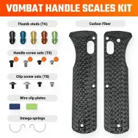 Vosteed Vombat Handle scales, Carbon Fiber