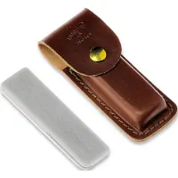 Marttiini Sharpening Stone, 1511010, Leather Sheath, Grey, Schleifstein Körnung 1000