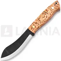 Brisa Nessmuk 125 Messer, left, stabilized curly birch