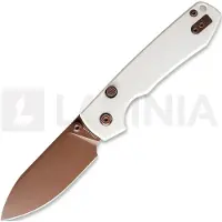 Vosteed Raccoon 2.0 Top Liner Lock - Copper Dune Drop - G10 Taschenmesser, weiß