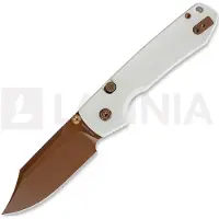 Vosteed Raccoon 2.0 Top Liner Lock - Copper Dune Bowie - G10 Taschenmesser, weiß