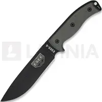 ESEE Model 6, black/black, tan plastic sheath
