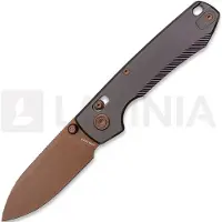 Vosteed Raccoon TiSlim Crossbar - Copper Dune Drop - Titanium Taschenmesser, Dark Reddish Purple