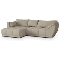 Masseno Ecksofa ORENTI L-S mit Schlaffunktion L-Form, Sofa mit Bettkasten, Wohnzimmersofa, Couch, Soffa, Bettsofa, Couchgarnitur- Beige, QUELLE 05