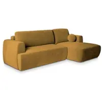 Masseno Ecksofa SENTI K R-S mit Schlaffunktion L-Form, Sofa mit Bettkasten, Wohnzimmersofa, Couch, Soffa, Bettsofa, Couchgarnitur- Gelb, KRONOS 01