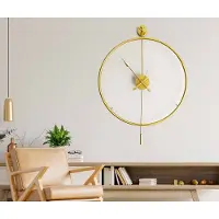 Opviq , Mclock-00103, Wanduhren, Gold, Metall, 58 x 80 x 7 cm