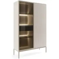 Masseno VITRINE SENTIERO 104 / 166 cm mit LED in Kaschmir