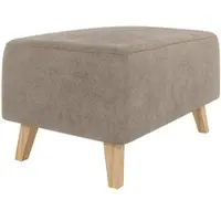 S-Style Möbel HOCKER Mario Dunkelbeige Microfaser