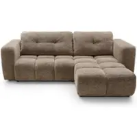 Masseno Ecksofa ARTE 02 mit Schlaffunktion L-Form, Sofa mit Bettkasten, Wohnzimmersofa, Couch, Soffa, Bettsofa, Couchgarnitur- Braun, BELLO 10