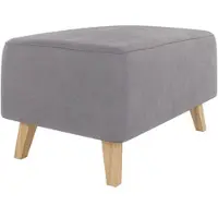 S-Style Möbel HOCKER Mario Grau Microfaser
