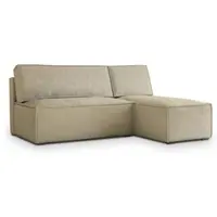 Masseno Ecksofa BRISO M mit Schlaffunktion L-Form, Sofa mit Bettkasten, Wohnzimmersofa, Couch, Soffa, Bettsofa, Couchgarnitur- Creme, MONOLITH 04