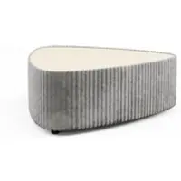 Masseno Polster-Couchtisch LINEO 89 cm Kaffetisch für Wohnzimmer Sofatisch Wohnzimmertisch Grau