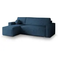 Masseno Ecksofa RAVELO M mit Schlaffunktion L-Form, Sofa mit Bettkasten, Wohnzimmersofa, Couch, Soffa, Bettsofa, Couchgarnitur- Blau, MONOLITH 77