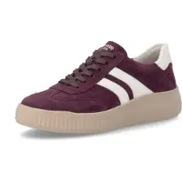 Remonte Damen-Sneaker Brombeer-Bordeaux-Rot-Weiß, Farbe:rot, EU Größe:42
