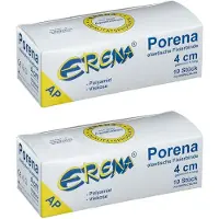 ERENA Porena elast.Mullbinde 4 cm weiß o.Cello x2 2x10 St Binden
