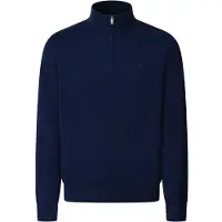Hackett London für Herren. HM7000117 Essential Zip Pullover navy (XXL), Lässig, Baumwolle, Marine