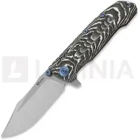 Reate 9D-V2 Taschenmesser, White Storm Fat Carbon, Satin