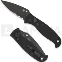 Spyderco Autonomy 2 Taschenmesser, schwarz, Wellenschliff