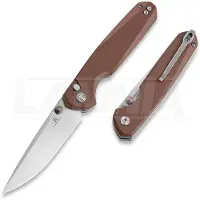 Bestechman Velix - Satin + Stonewash - G10 Taschenmesser, braun