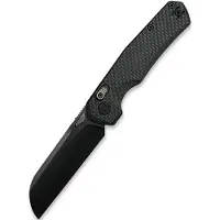 Kunwu Knives Chad - DLC - Carbon Fiber Taschenmesser, schwarz