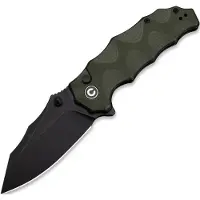 CIVIVI Natterjack Taschenmesser, Milled OD Green G10, Black Stonewash