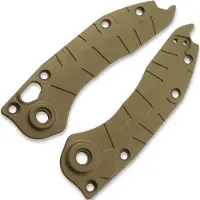 Lex Custom International Microtech Auto Stitch Ti Scales - Cerakote Burnt Bronze Handle scales