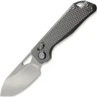 Kunwu Knives Pulsar XL - Satin - Titanium Taschenmesser, Diamond Texture