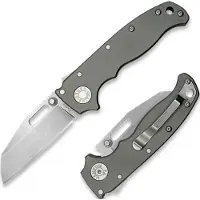 Demko Knives AD 20.5 Smooth Titanium 20CV Taschenmesser, Shark Foot