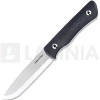 RealSteel Bushcraft Plus II Scandi Messer, Black G-10, Satin