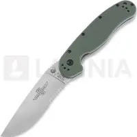 Ontario RAT-1 Taschenmesser, grün/satin, Wellenschliff
