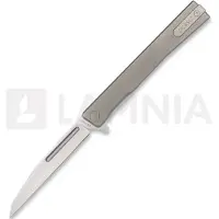 Ocaso Solstice Wharncliffe Satin Taschenmesser, Gray Titanium