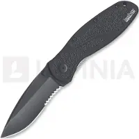 Kershaw Blur Linerlock A/O Black Taschenmesser, Wellenschliff