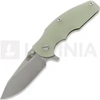 Hinderer Jurassic Magnacut Slicer Flat Grind Taschenmesser, Stonewash, Translucent Green