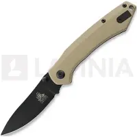Twisted Assisted Twisted Atlas Slipjoint Taschenmesser, Tan G-10, Black PVD