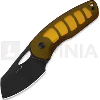 Kizer Cutlery Hornet 14C28N Messer, Amber PEI, Black PVD & Stonewash
