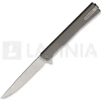 Ocaso Solstice Straight Satin Taschenmesser, Gray Titanium