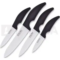 Hen & Rooster Kitchen Set White Ceramic 4pc