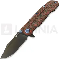 Reate 9D-V2 Taschenmesser, Lava Flow Fat Carbon, Black DLC