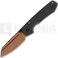 Vosteed Raccoon 2.0 Top Liner Lock - Copper Dune Sheepsfoot - Micarta Taschenmesser, schwarz