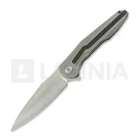CH Knives Wartex-SL - Damascus - Titanium + CF Taschenmesser